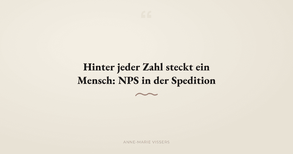 Wie ein Speditionsbetrieb mit NPS über 70 Prozent Kundenloyalität messbar macht