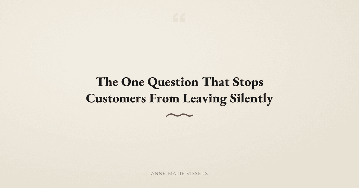 Why Do Paying Customers Quit Without Warning?