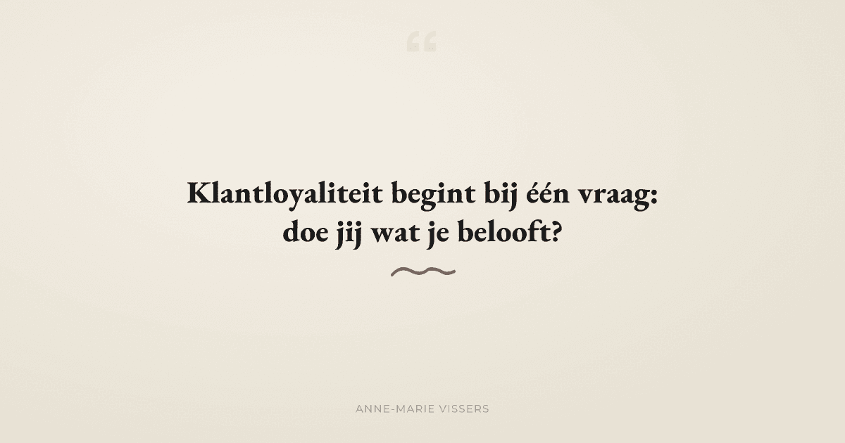 Zeg jij wat je doet, maar doe je ook wat je zegt?