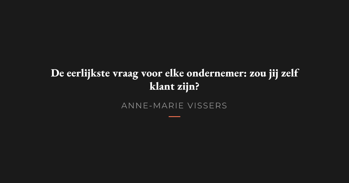 Zou jij je eigen dienstverlening kopen?