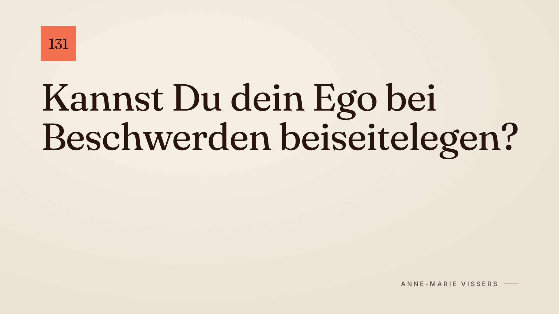 Ego weg, Struktur rein: So klappt jede Beschwerde