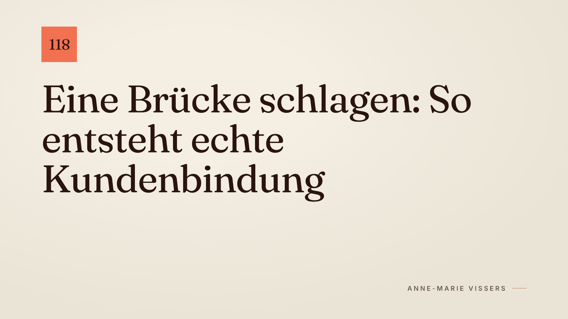 Eine Brücke schlagen: So entsteht echte Kundenbindung