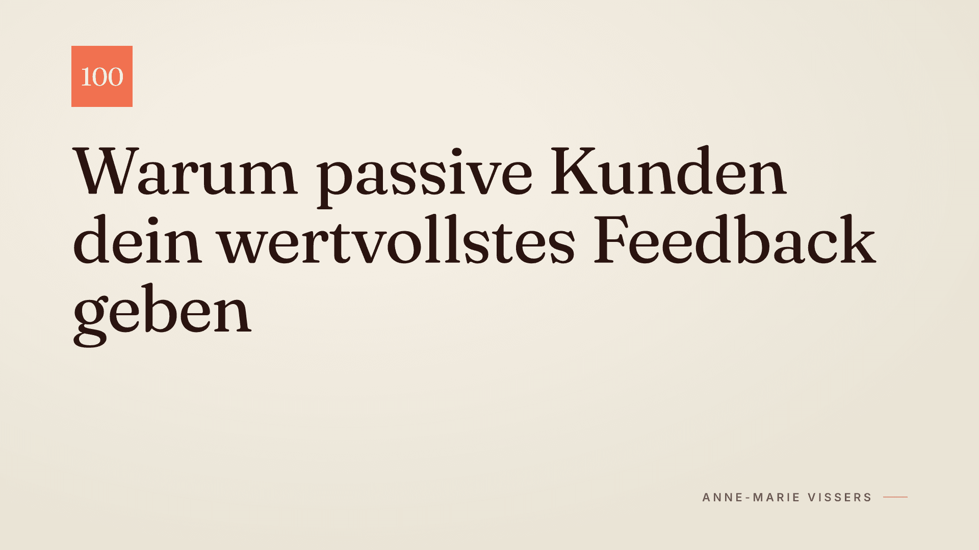 Passive Kunden: Dein verstecktes Wachstumspotenzial